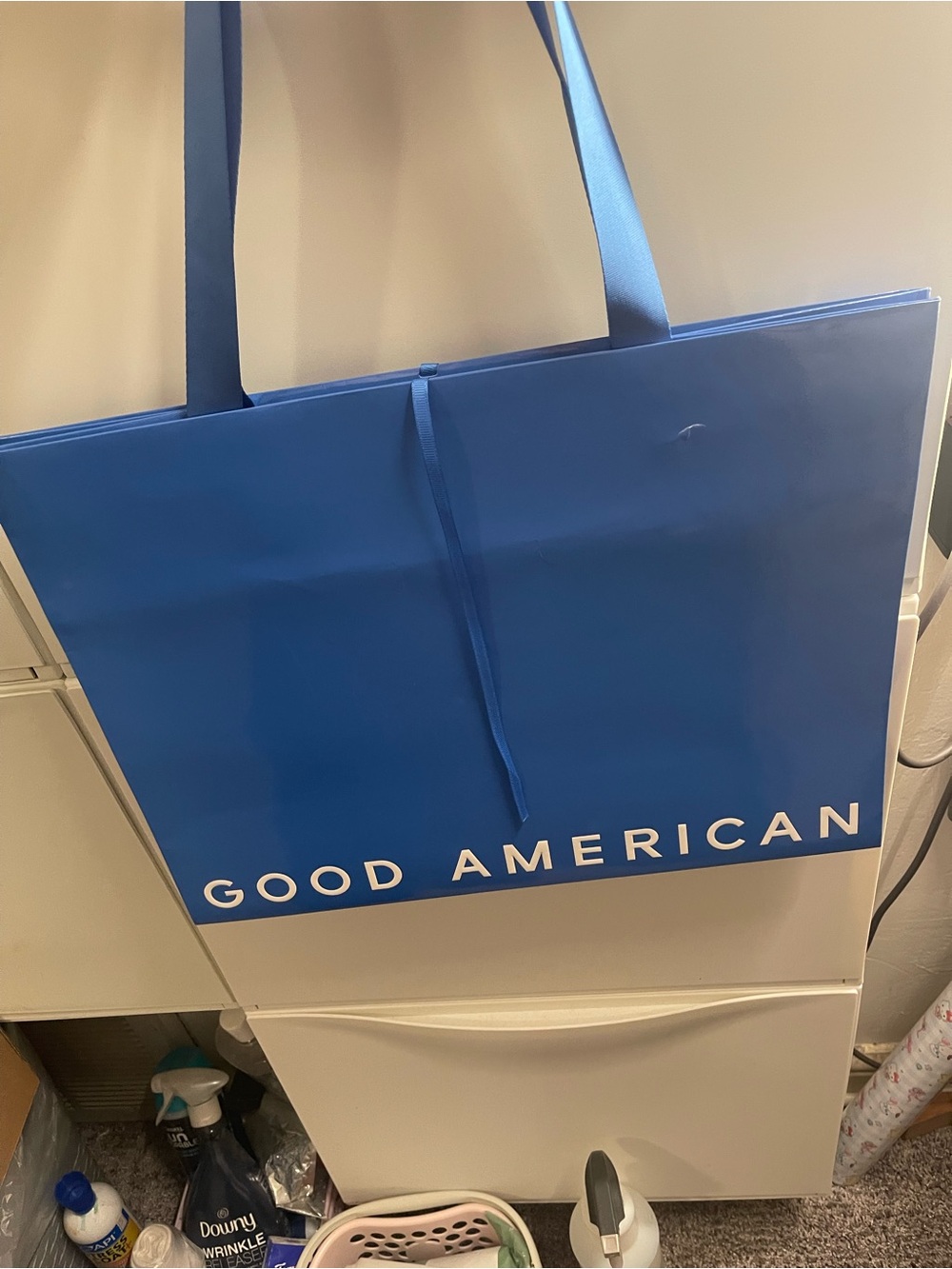 Good American Royal Blue Shopping Tote large size